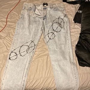 Straight leg jeans 40R $30